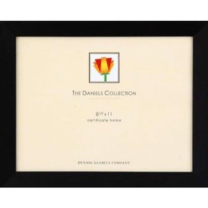 Rich ebony bevelled black wood classic - certificate size - by Dennis Daniels -